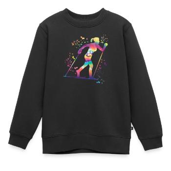 Ski de fond Ski de fond - Sweat Premium enfant bio - noir - Devant - AI Model Kid Female (0cm)