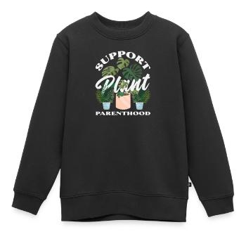 Soutien à la parentalité des plantes - Sweat Premium enfant bio - noir - Devant - AI Model Kid Female (0cm)