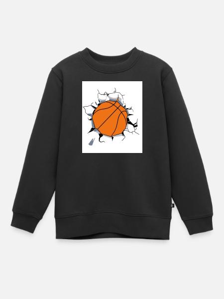 Basket - Sweat Premium enfant bio - noir