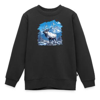 Rentiere Rentier - Kinder Premium Organic Sweatshirt - Schwarz - Vorne - AI Model Kid Female (0cm)