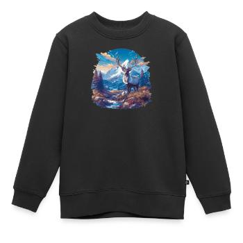Renne Renne - Sweat Premium enfant bio - noir - Devant - AI Model Kid Female (0cm)