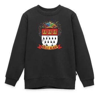 Armoiries Alaaf de Cologne Confettis - Sweat Premium enfant bio - noir - Devant - AI Model Kid Female (0cm)