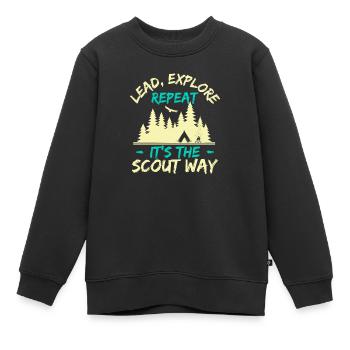 Girl Scout Leader Lead Explore Repeat Scout - Kinder Premium Organic Sweatshirt - Schwarz - Vorne - AI Model Kid Female (0cm)
