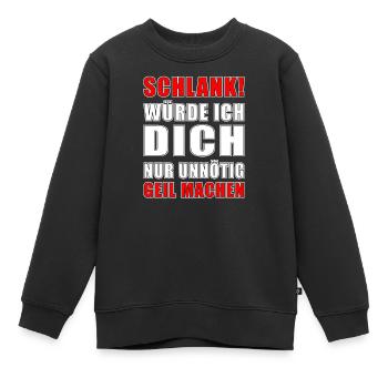 Dicton amusant - Sweat Premium enfant bio - noir - Devant - AI Model Kid Female (0cm)