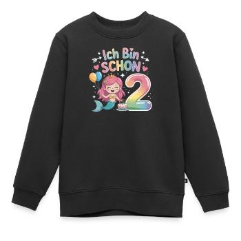 I'm Already 2 Mermaid Birthday - Kids Premium Organic Sweatshirt - black - Front - AI Model Kid Female (0cm)