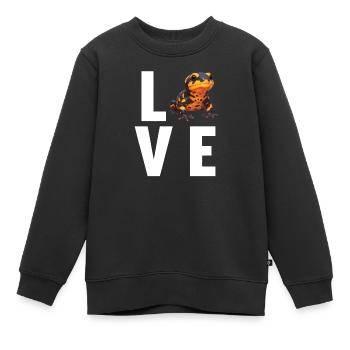 Salamandre de feu Salamandre - Sweat Premium enfant bio - noir - Devant - AI Model Kid Female (0cm)