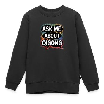 Qigong Tai Chi - Kinder Premium Organic Sweatshirt - Schwarz - Vorne - AI Model Kid Female (0cm)