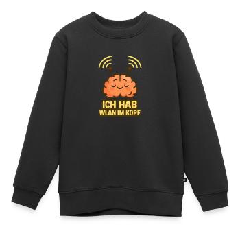 Free Wifi - Freies WLAN - Kinder Premium Organic Sweatshirt - Schwarz - Vorne - AI Model Kid Female (0cm)