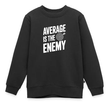 Durchschnittlich ist der Feind - Kinder Premium Organic Sweatshirt - Schwarz - Vorne - AI Model Kid Female (0cm)