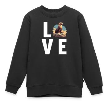 Lions de mer Lion de mer - Sweat Premium enfant bio - noir - Devant - AI Model Kid Female (0cm)