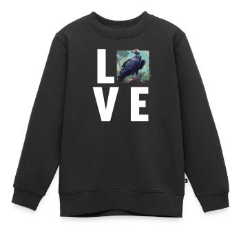 Geier - Kinder Premium Organic Sweatshirt - Schwarz - Vorne - AI Model Kid Female (0cm)