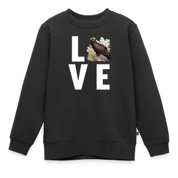 Vautour - Sweat Premium enfant bio - noir - Devant - AI Model Kid Female (0cm)