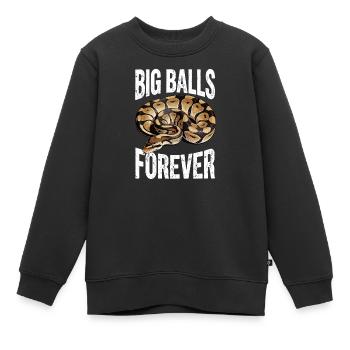 Königspython Schlangen Liebhaber Terrarium Python - Kinder Premium Organic Sweatshirt - Schwarz - Vorne - AI Model Kid Female (0cm)