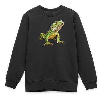 Lézard des lézards - Sweat Premium enfant bio - noir - Devant - AI Model Kid Female (0cm)