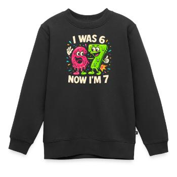 7. Geburtstag Kinder 67 Meme Humor Geschenkidee - Kinder Premium Organic Sweatshirt - Schwarz - Vorne - AI Model Kid Female (0cm)