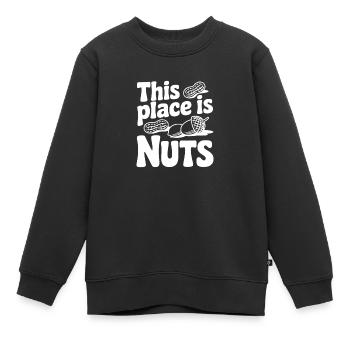 Cet endroit est dingue - Sweat Premium enfant bio - noir - Devant - AI Model Kid Female (0cm)