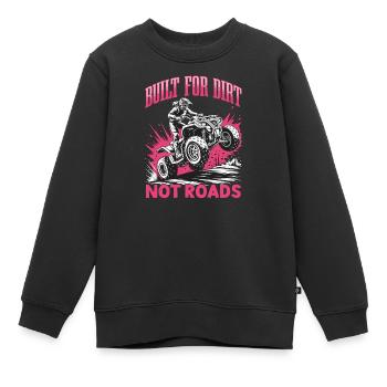 Quad ATV Femme Fille Quad Quad - Sweat Premium enfant bio - noir - Devant - AI Model Kid Female (0cm)