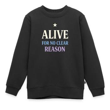 Humour existentiel, nihilisme, humour, - Sweat Premium enfant bio - noir - Devant - AI Model Kid Female (0cm)