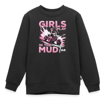 Quad ATV Femme Fille Quad Quad - Sweat Premium enfant bio - noir - Devant - AI Model Kid Female (0cm)