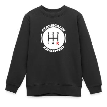 Passionné de voitures manuelles - Vitesses manuelles pour la manuelle C - Sweat Premium enfant bio - noir - Devant - AI Model Kid Female (0cm)