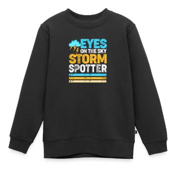 Meteorologie Meteorologe Wetter - Kinder Premium Organic Sweatshirt - Schwarz - Vorne - AI Model Kid Female (0cm)
