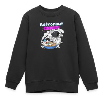 Céréales Cornflakes Petit-Déjeuner Astronaut Crunch - Sweat Premium enfant bio - noir - Devant - AI Model Kid Female (0cm)