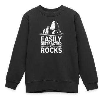 Pierres, propositions, pierres, drôle, cadeau de pierres - Sweat Premium enfant bio - noir - Devant - AI Model Kid Female (0cm)