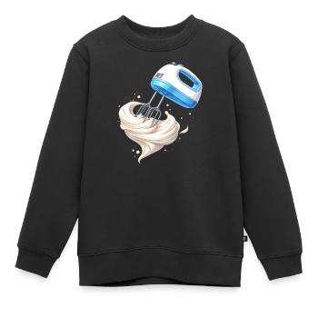 Sahne schlagen Handmixer Backen Design  - Kinder Premium Organic Sweatshirt - Schwarz - Vorne - AI Model Kid Female (0cm)