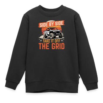 UTV Off Road 4 Wheeler Side by side - Kinder Premium Organic Sweatshirt - Schwarz - Vorne - AI Model Kid Female (0cm)