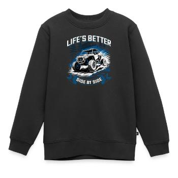UTV Off Road 4 Wheeler Side by side - Kinder Premium Organic Sweatshirt - Schwarz - Vorne - AI Model Kid Female (0cm)