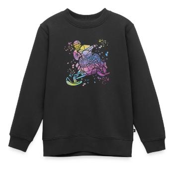 Motoneige, motoneige, motoneige - Sweat Premium enfant bio - noir - Devant - AI Model Kid Female (0cm)
