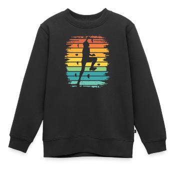 Boulderer Boulder Bouldern - Kinder Premium Organic Sweatshirt - Schwarz - Vorne - AI Model Kid Female (0cm)