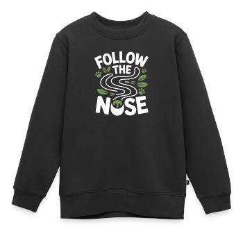 Follow The Nose Dog Nose Work Fun - Kids Premium Organic Sweatshirt - black - Front - AI Model Kid Female (0cm)