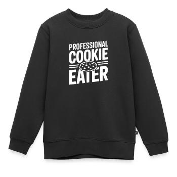 Mangeur de biscuits professionnel - Sweat Premium enfant bio - noir - Devant - AI Model Kid Female (0cm)