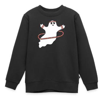 Hula Hup Hopp Halloween Hullern Huller Geist - Kinder Premium Organic Sweatshirt - Schwarz - Vorne - AI Model Kid Female (0cm)