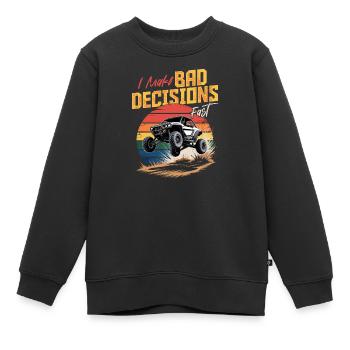 UTV Off Road 4 Wheeler Side by side - Kinder Premium Organic Sweatshirt - Schwarz - Vorne - AI Model Kid Female (0cm)