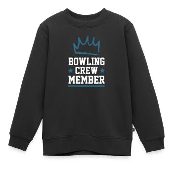Équipe de bowling - Sweat Premium enfant bio - noir - Devant - AI Model Kid Female (0cm)