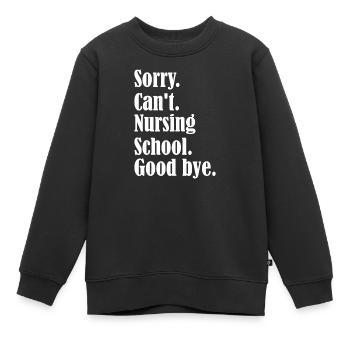 Citation d’adieu de l’école d’infirmières - Sweat Premium enfant bio - noir - Devant - AI Model Kid Female (0cm)