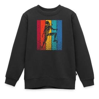 Boulderer Boulder Bouldern - Kinder Premium Organic Sweatshirt - Schwarz - Vorne - AI Model Kid Female (0cm)