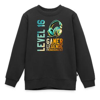 16. Geburtstag Junge Mädchen Gaming Level 16 Jahre - Kinder Premium Organic Sweatshirt - Schwarz - Vorne - AI Model Kid Female (0cm)