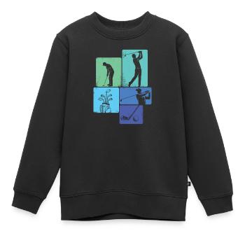 Landschaftlich reizvoller Golfplatz im Fairway Lover Stil - Kinder Premium Organic Sweatshirt - Schwarz - Vorne - AI Model Kid Female (0cm)