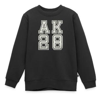 AK28 - Sweat Premium enfant bio - noir - Devant - AI Model Kid Female (0cm)
