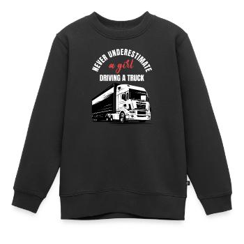 Pouvoir des filles des routiers - Sweat Premium enfant bio - noir - Devant - AI Model Kid Female (0cm)