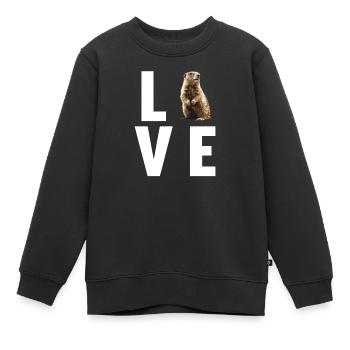 Marmottes Marmotte - Sweat Premium enfant bio - noir - Devant - AI Model Kid Female (0cm)