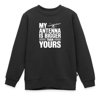 Meine Antenne ist größer als deine - Kinder Premium Organic Sweatshirt - Schwarz - Vorne - AI Model Kid Female (0cm)