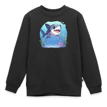 Haie Hai - Kinder Premium Organic Sweatshirt - Schwarz - Vorne - AI Model Kid Female (0cm)