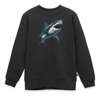 Haie Hai - Kinder Premium Organic Sweatshirt - Schwarz - Vorne - AI Model Kid Female (0cm)