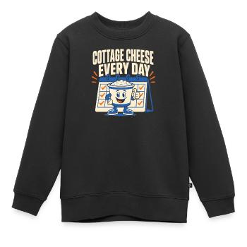 Cadeau de collation riche en protéines pour les amateurs de gastronomie - Sweat Premium enfant bio - noir - Devant - AI Model Kid Female (0cm)