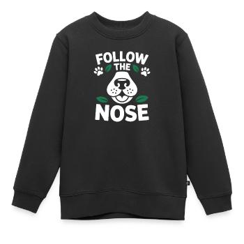 Follow The Nose Dog Nose Work Fun - Kids Premium Organic Sweatshirt - black - Front - AI Model Kid Female (0cm)