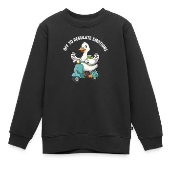 Quak Scooter Emotionsregler - Kinder Premium Organic Sweatshirt - Schwarz - Vorne - AI Model Kid Female (0cm)